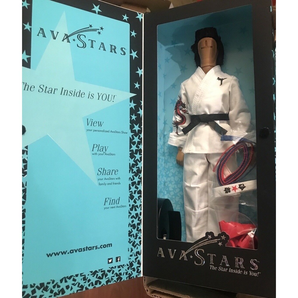 Ava Stars Faceless‎ 12" Doll Karate Marshall Arts NEW IN BOX